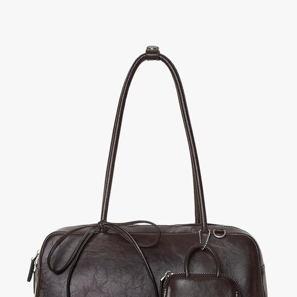 트윈 바게트 백 (딥브라운)