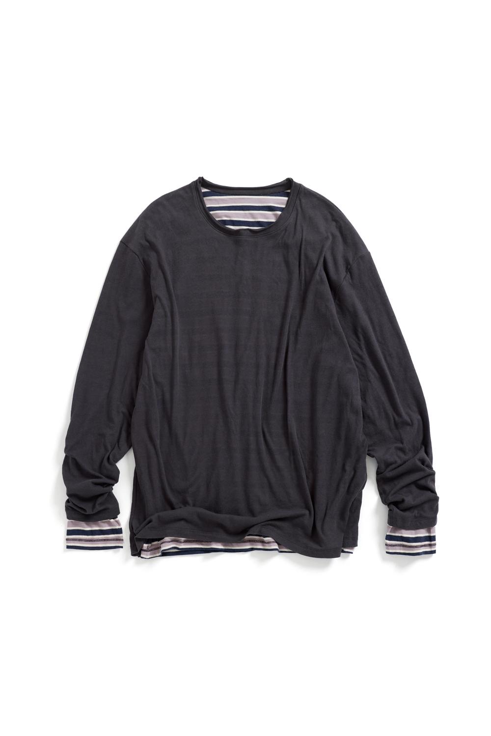 Two Face Stripe Tee Blue Charcoal (Restock)