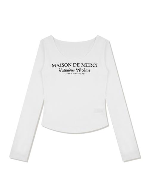 패블러스아카이브(FABULOUS ARCHIVE)  우먼즈 슬림핏 빅라운드 긴소매 티셔츠 화이트(FCE1TS306W) - 사이즈 & 후기 | 무신사