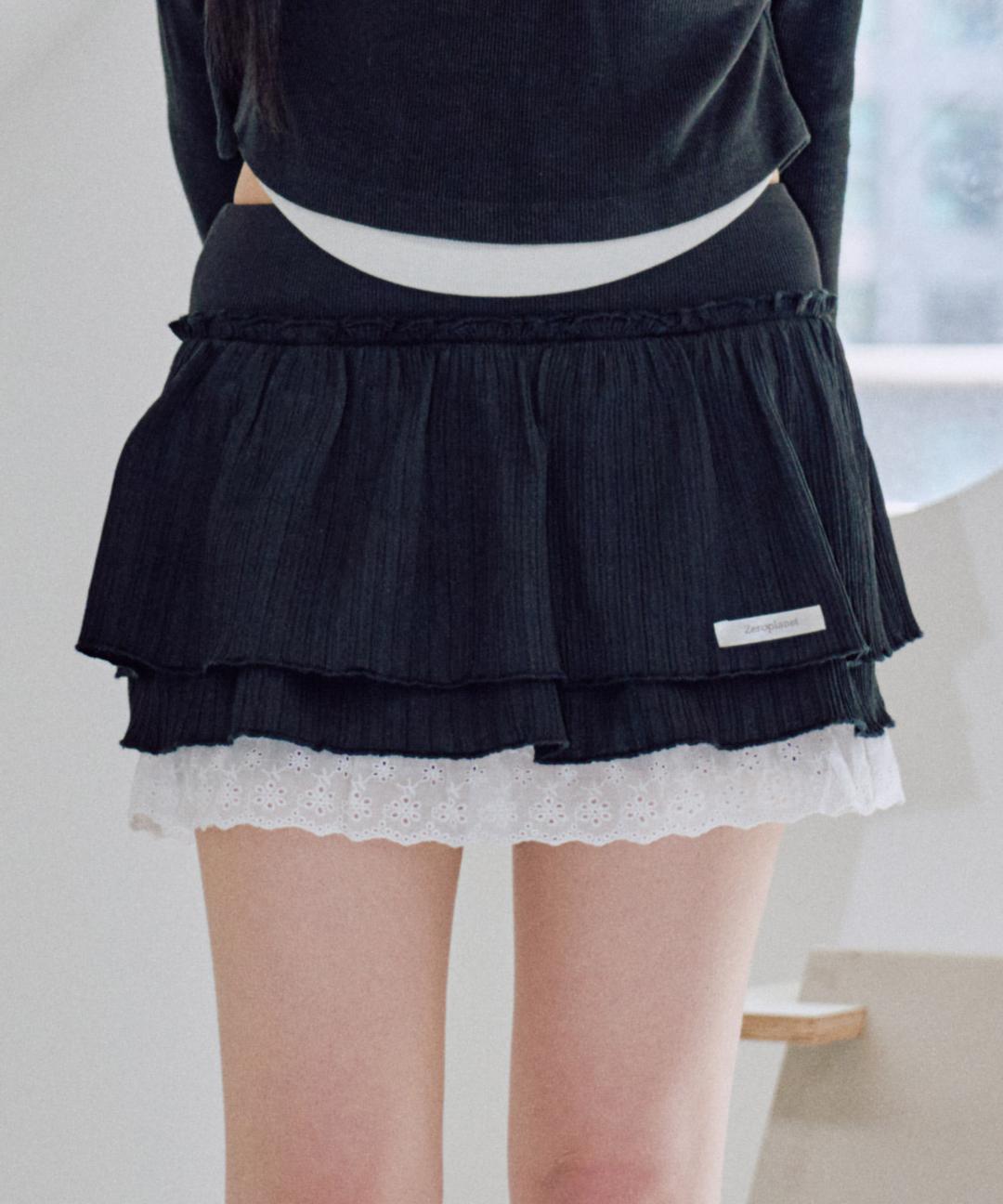 레이 써머 튜튜 스커트 팬츠 [BLACK]