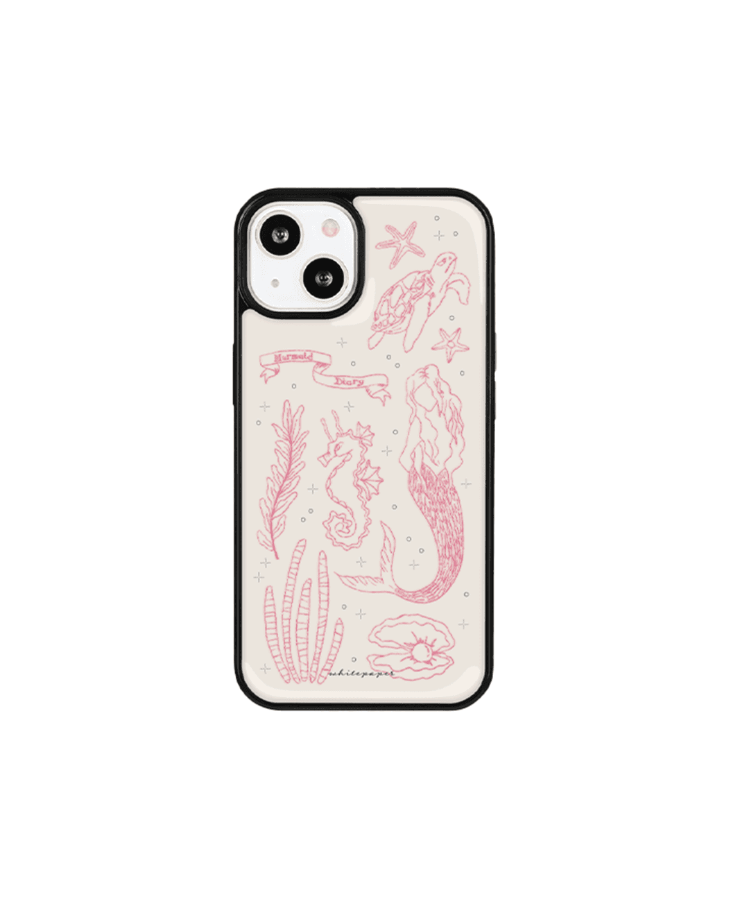 화이트페이퍼 EPOXY BUMPER CASE / MERMAID DIARY PINK