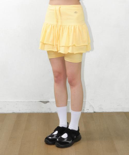 FRILL MINI SKIRT YELLOW