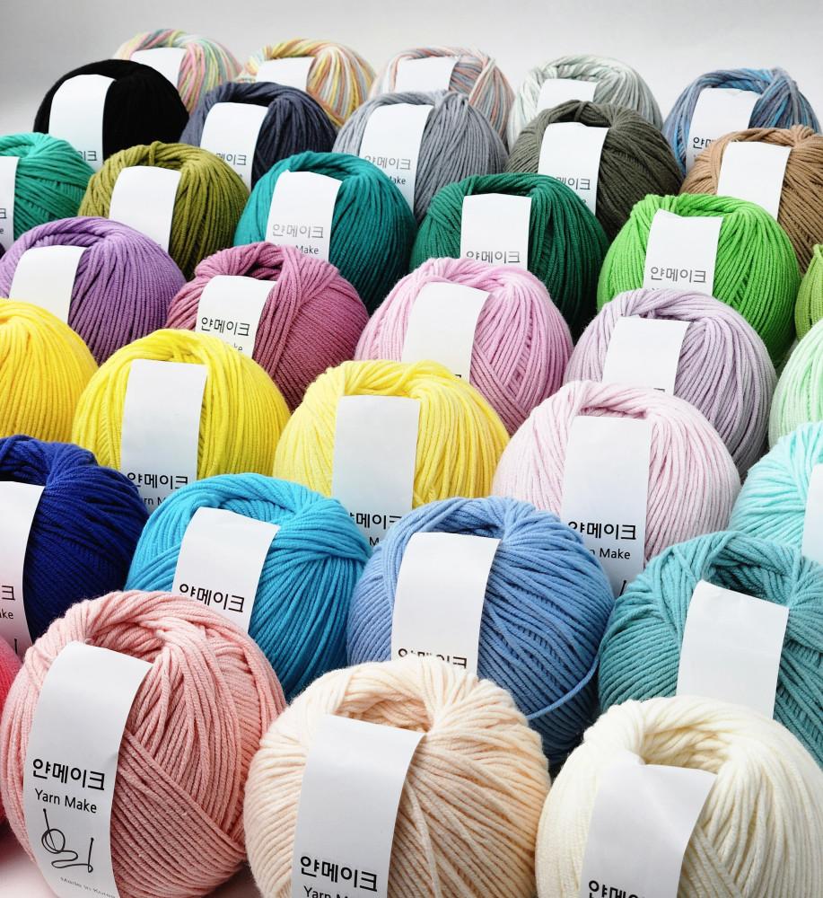 착하면 얀스케치 인형실 코바늘실 손뜨개 마카롱 면실 모티브실 털실 블랭킷 펀치니들 코튼 뜨개실