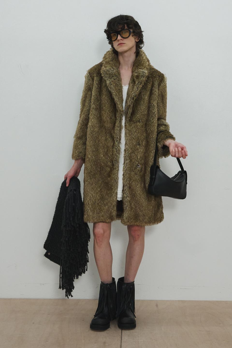 [10.17 (Fri) Release] MJ Carrie Fur Coat / Brown