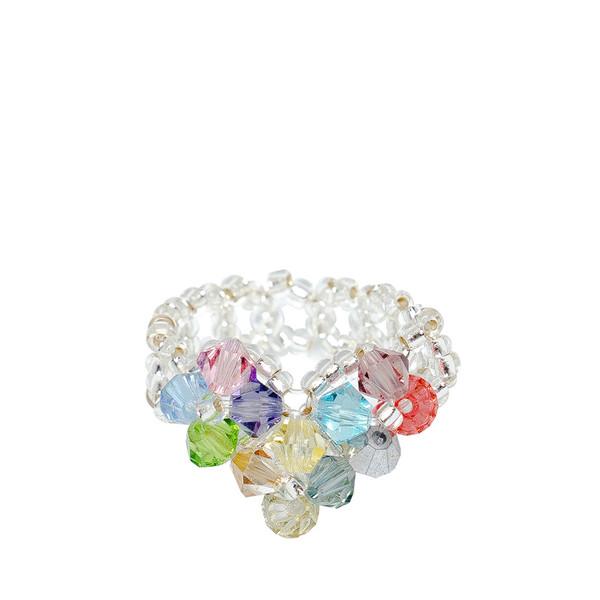 Heart Beads Ring (Rainbow)