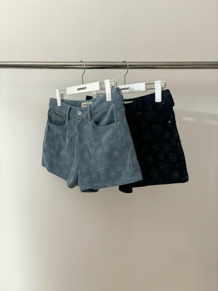 Amiment 아미먼트 킨더 팬츠 플라워 패턴 반바지 쇼츠 (2 color)