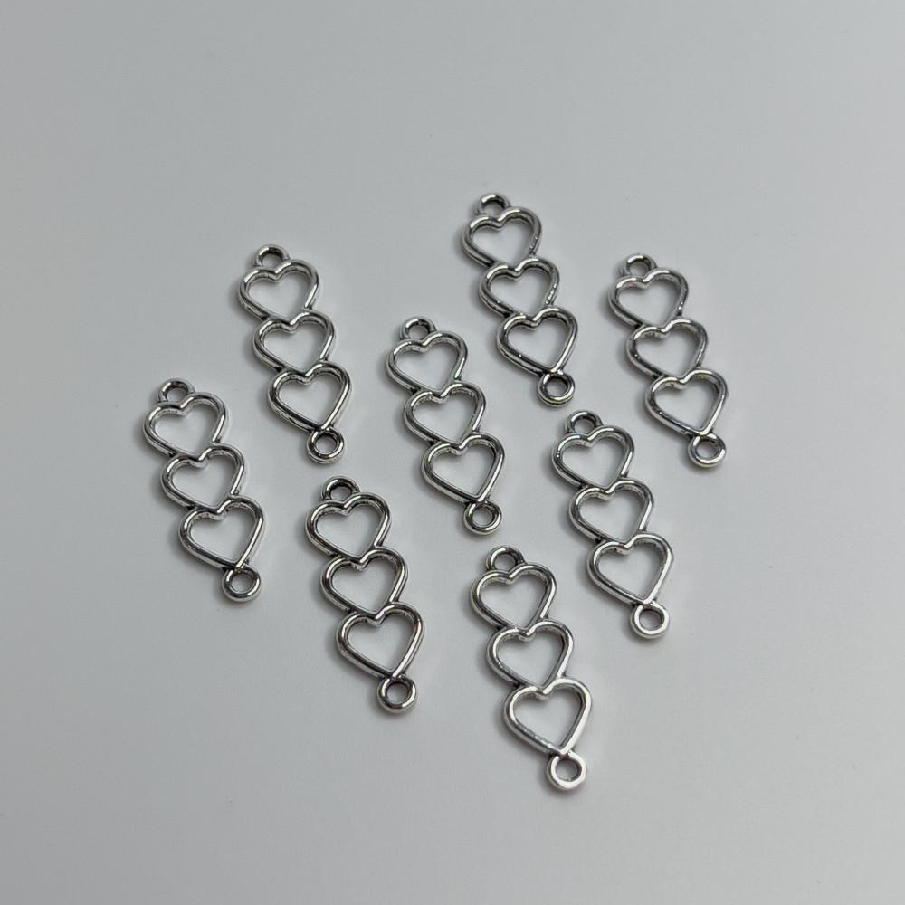 키링 만들기 트리플 하트 펜던트 키링 부자재