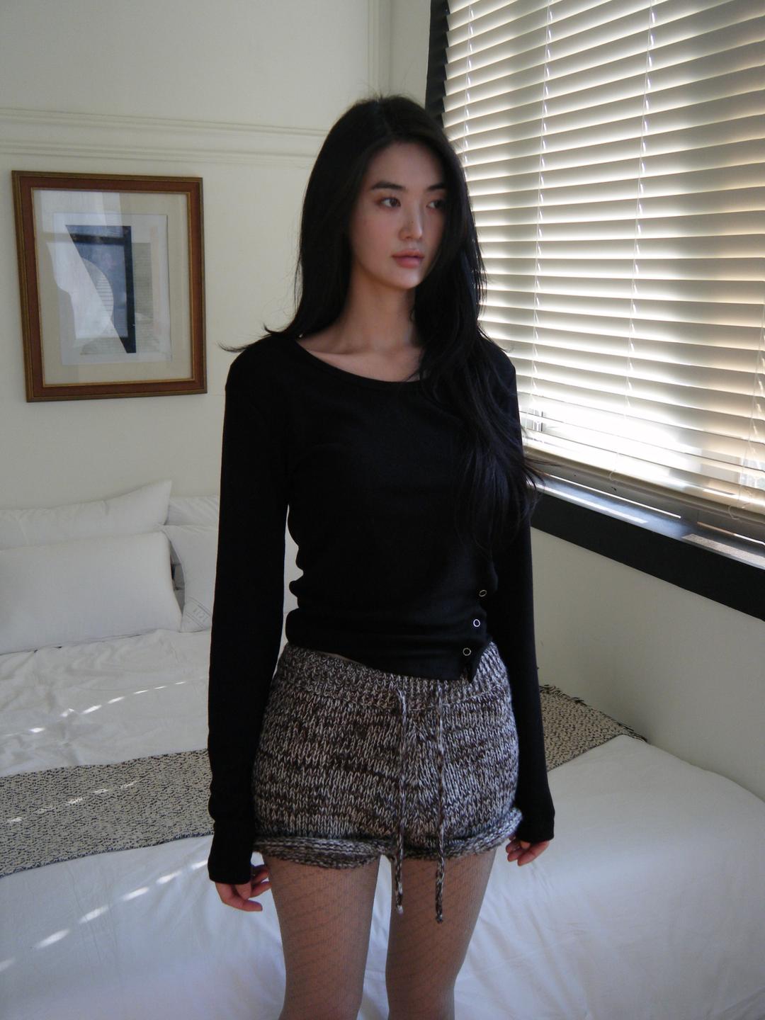 씨어 line snap t-shirt