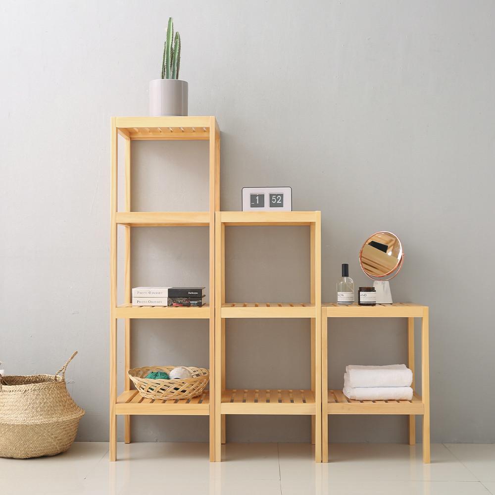 원목 2단 3단 4단 진열 선반장 조립식 수납장 정리장