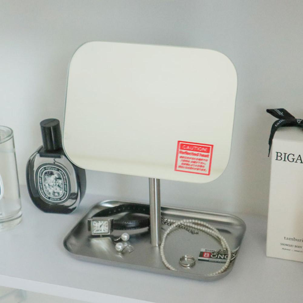 각도조절 탁상거울 악세사리 트레이 보석함 화장대 메이크업 스탠딩 거울