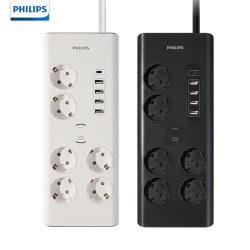 필립스 프리미엄 서지보호 USB멀티탭 6구 8구 낙뢰 과부하차단 2M