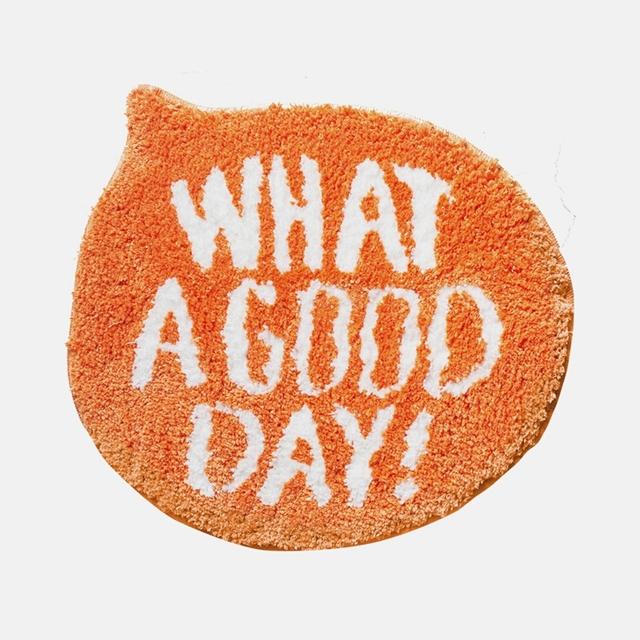 코지풀 WHAT A GOOD DAY 레터링 미니 러그