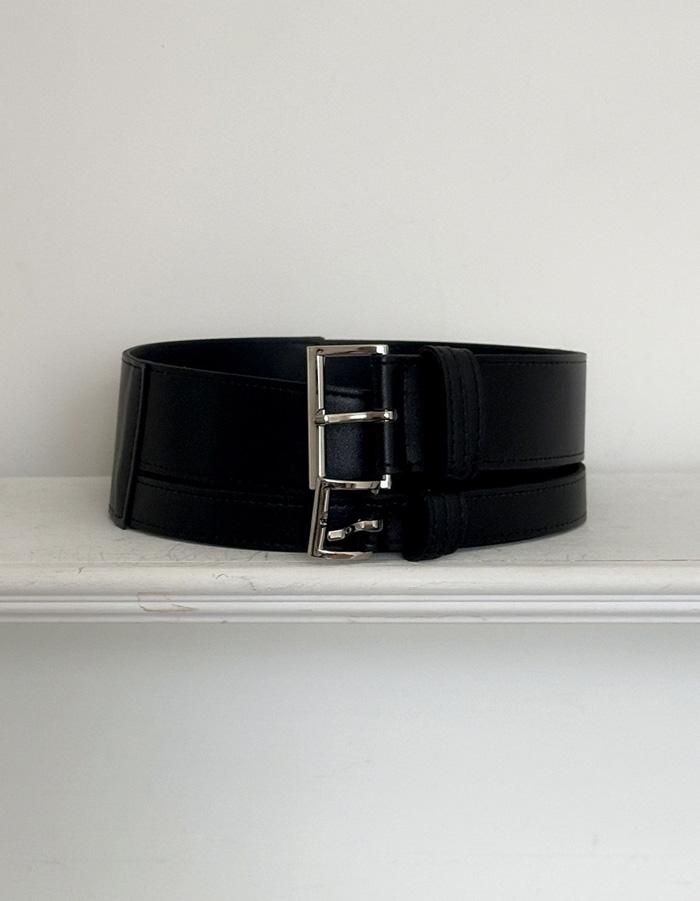 더블 레이어드 스퀘어 벨트