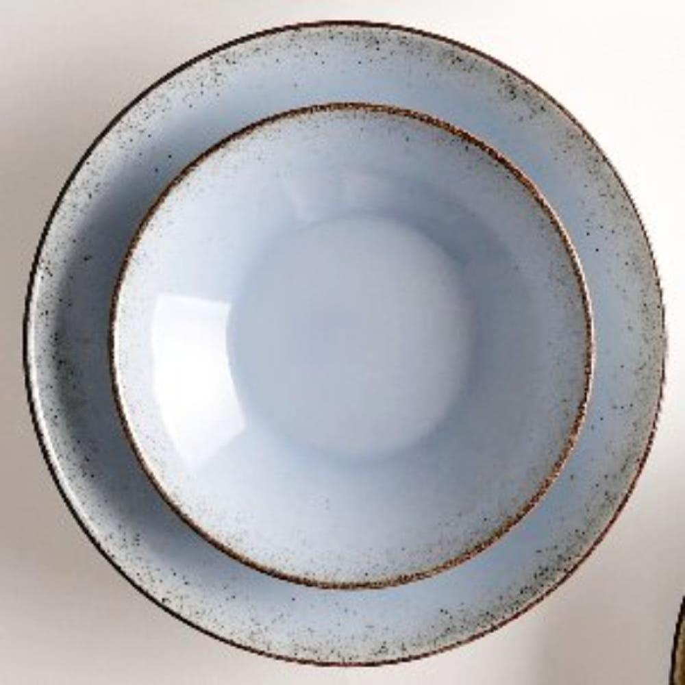 [바우셔] 모던 러스틱 로우볼 24cm 블루