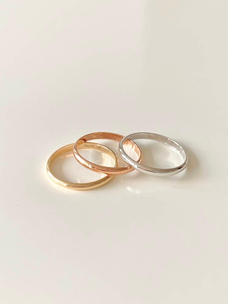 토프 데일리 링 - 14k gold / 18k gold 엥게이지 민자 금반지 (3푼)