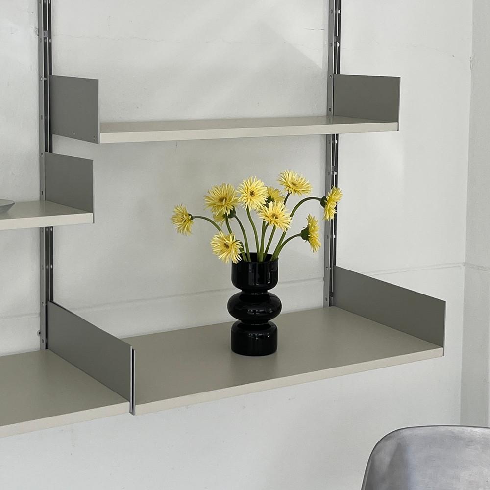 오베르 빈티지 오브제 유리화병 미드센추리 꽃병 인테리어 화병 블랙