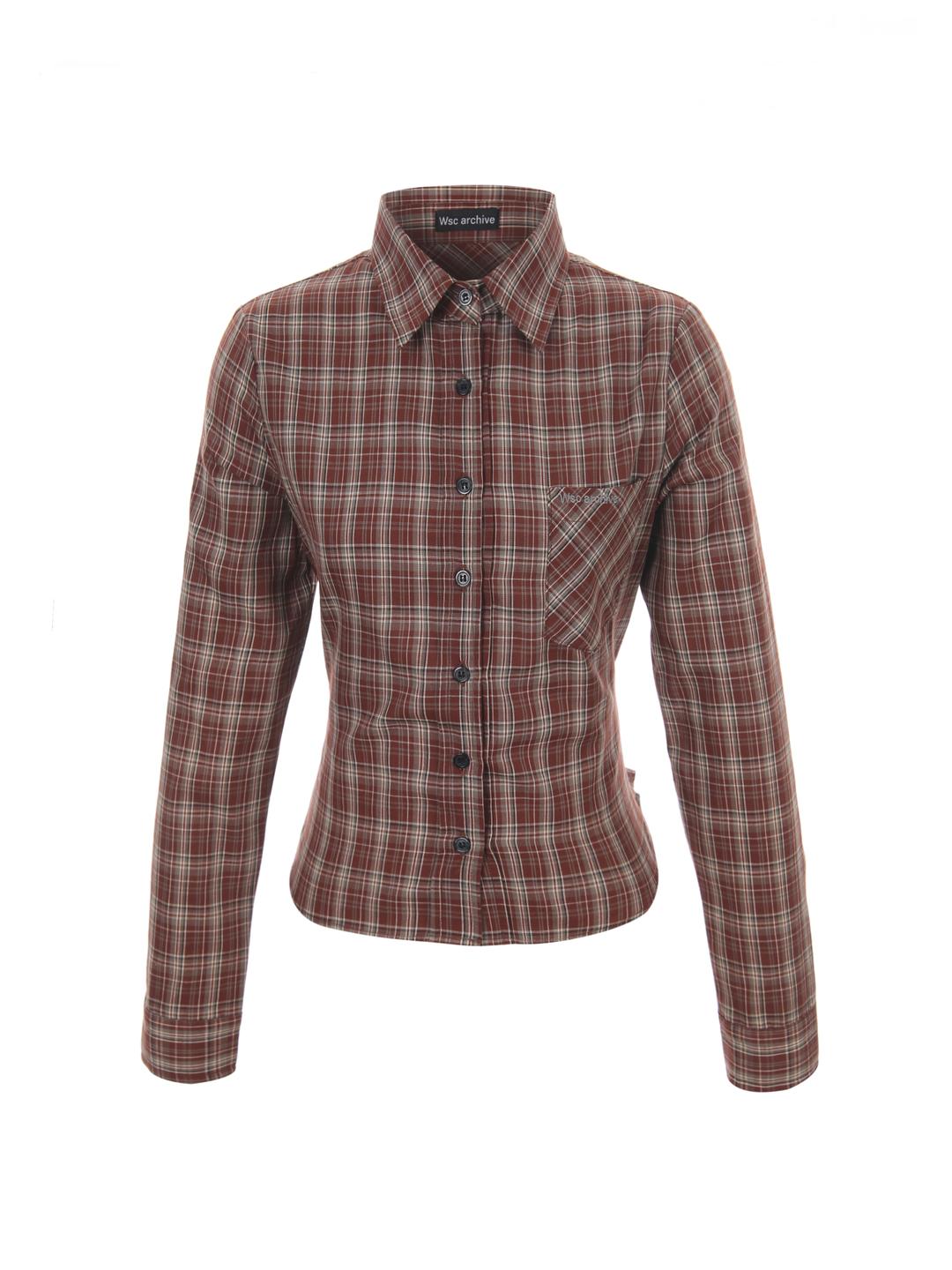 Check tied shirt 005