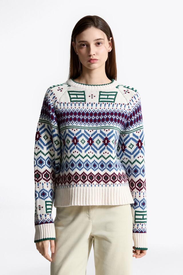 올오버 페어아일 스웨터