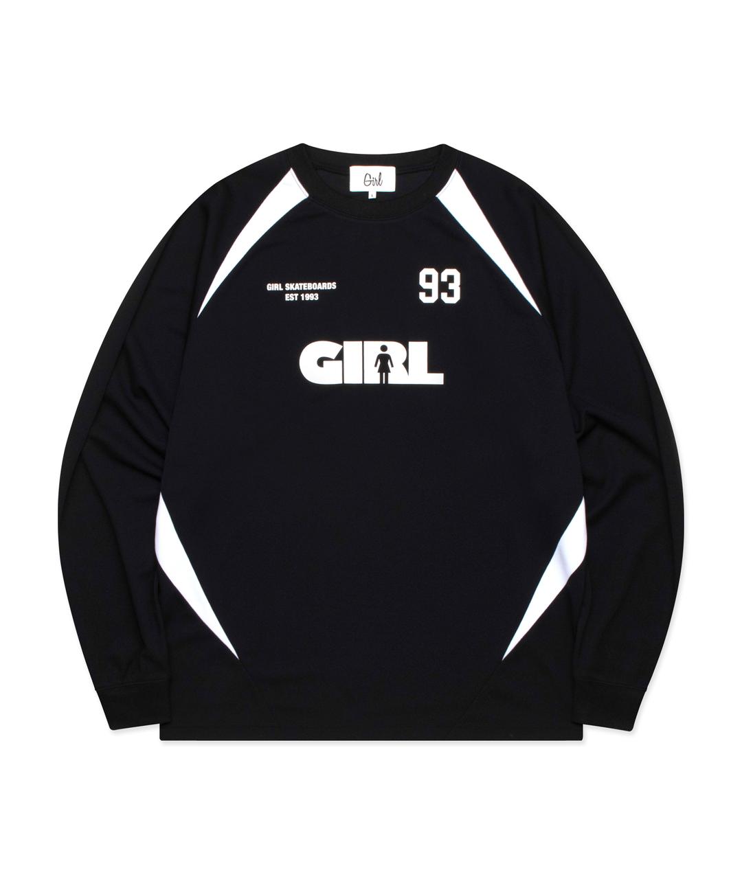 COLOR BLOCKED FOOTBALL LONG SLEEVE black