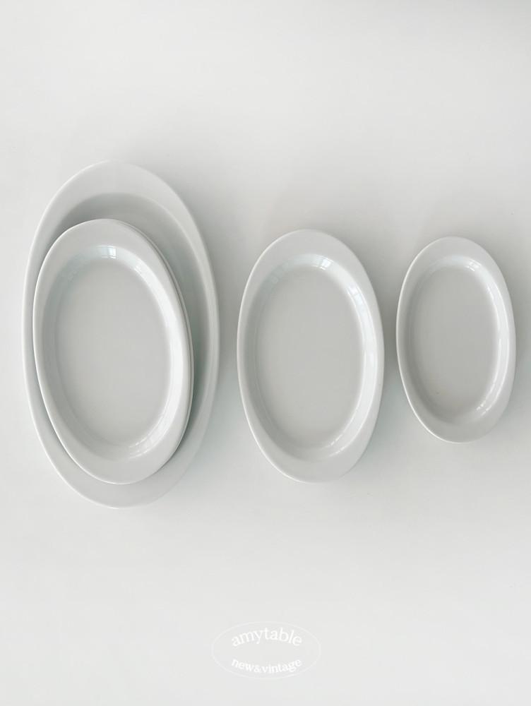 (에이미테이블) 폴바살 화이트 오벌 플레이트 오발 접시