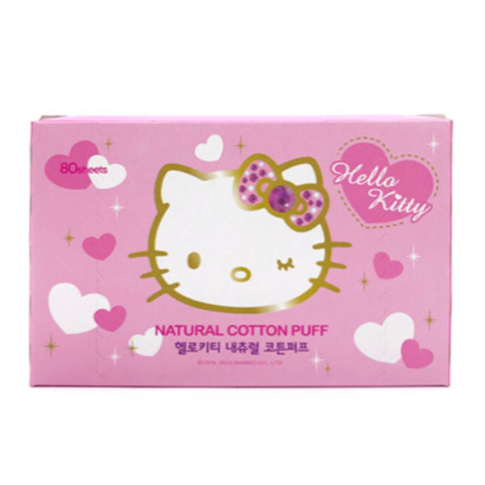 헬로키티 내츄럴 코튼퍼프 (80매)