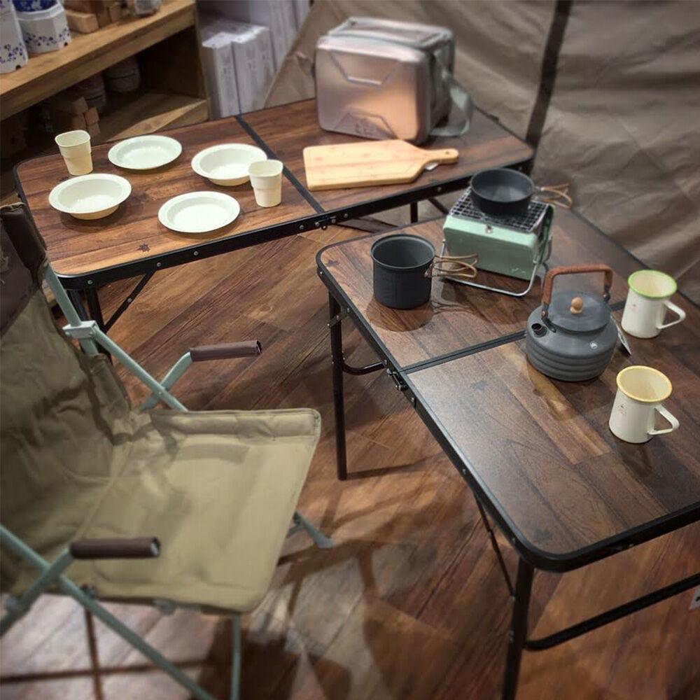 블랙 우드 접이식 캠핑 테이블 600 73188035
