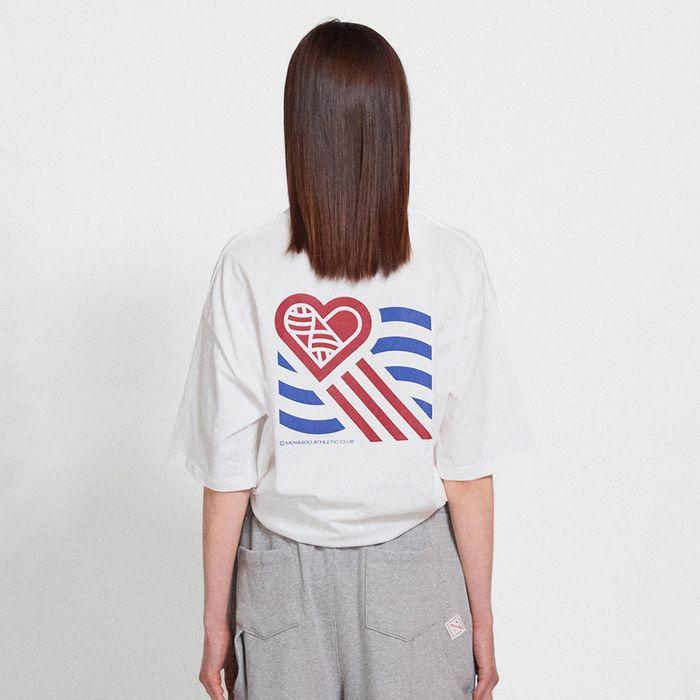 Wave Hearttrack Graphic T Shirt_White