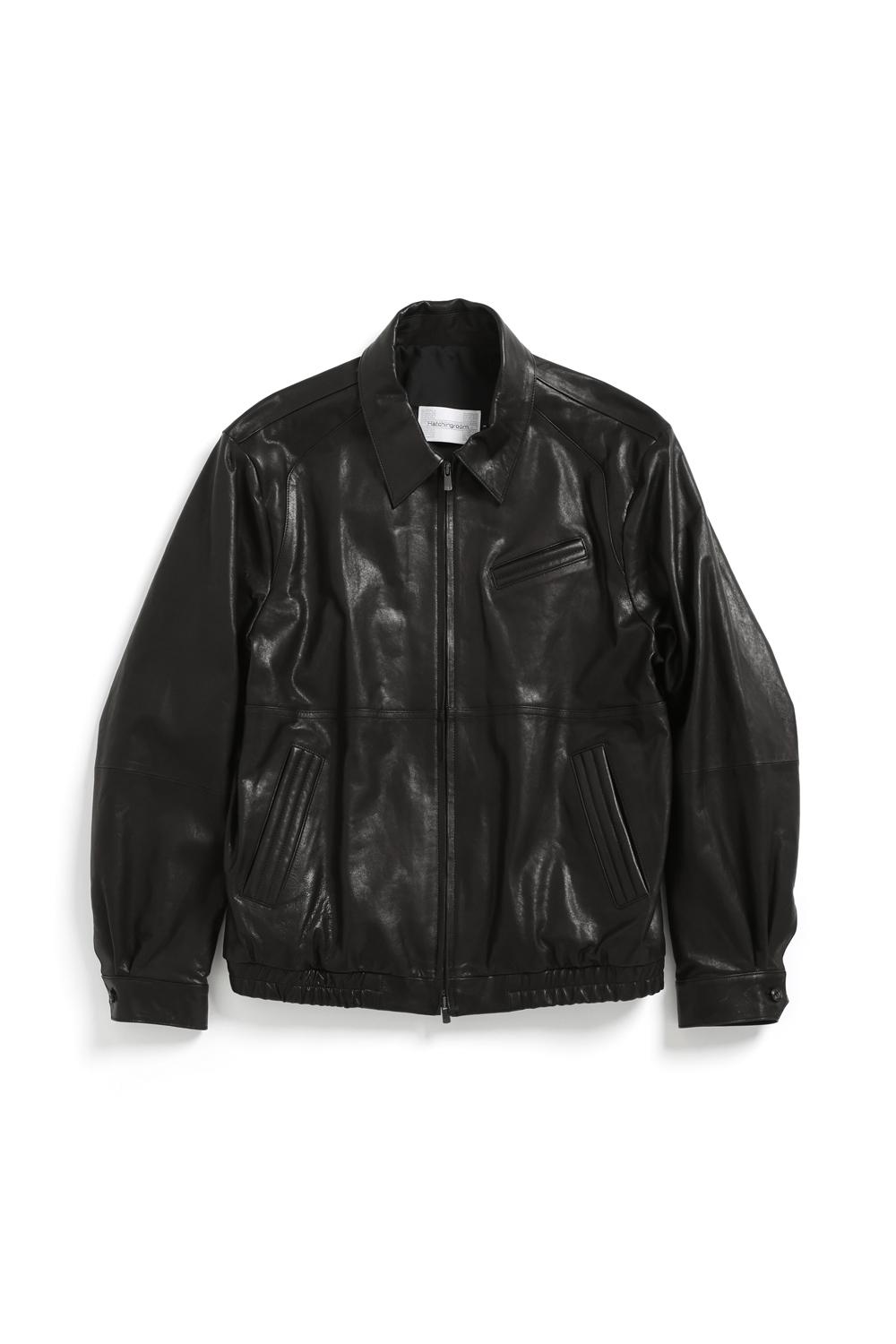 Stitched Volume Leather Jacket Lamb Skin Black (Restock)