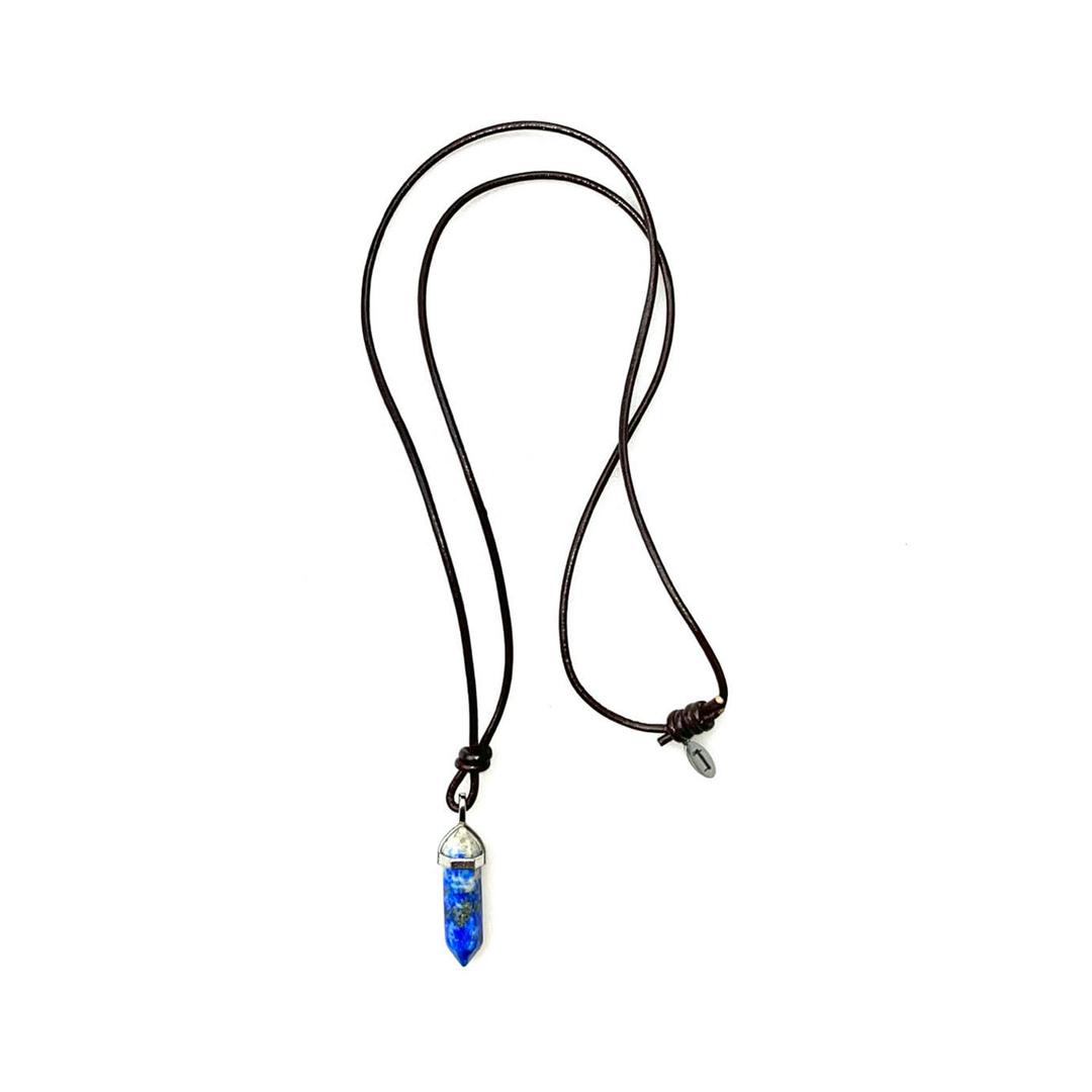 bohemian gemstone necklace <blue>