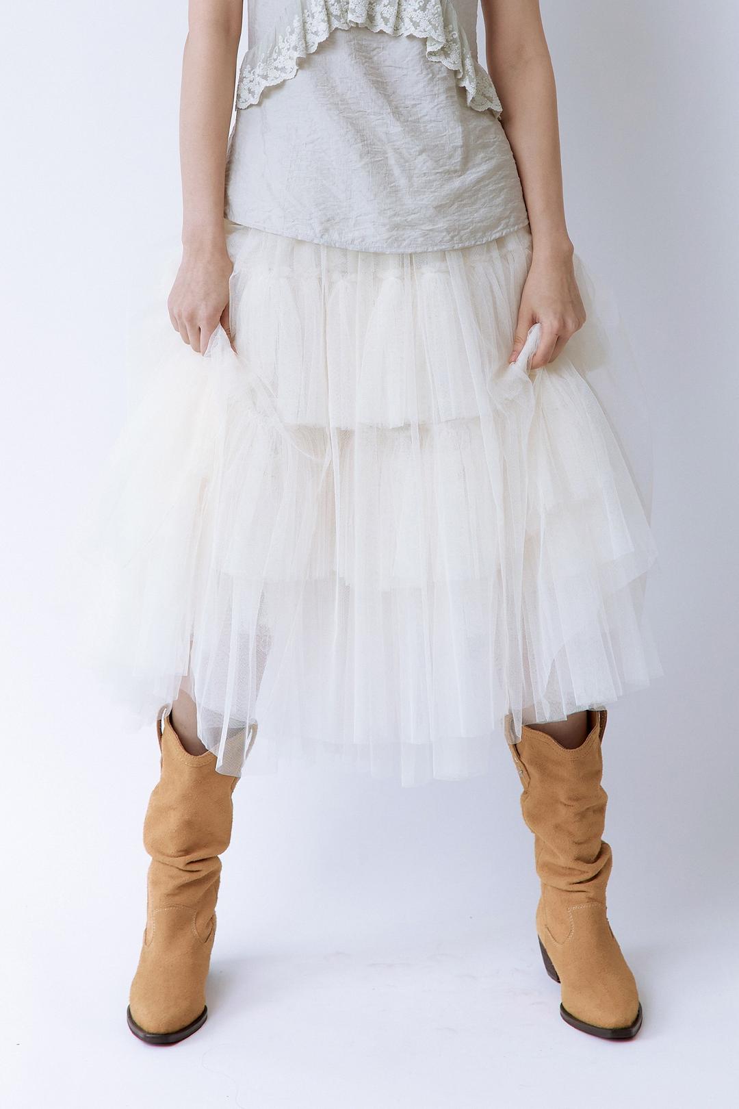 Volume Tulle Skirt Ivory [예약발송 05/30]