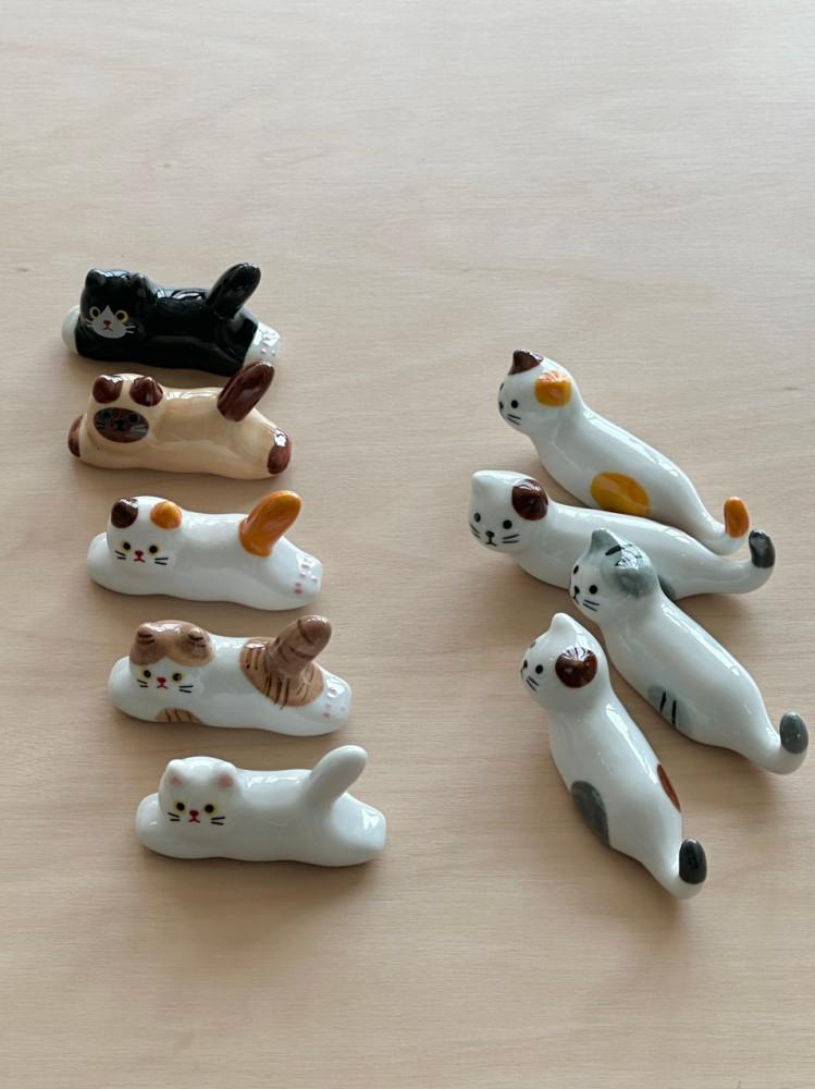 고양이 귀여운 소품 수저받침대