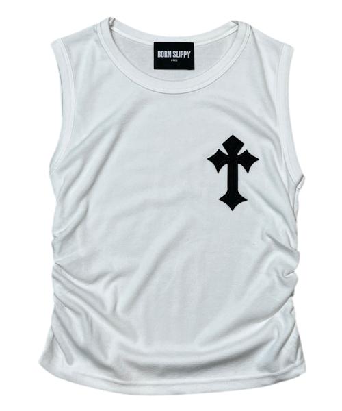 Rebel Cross Tank (White)