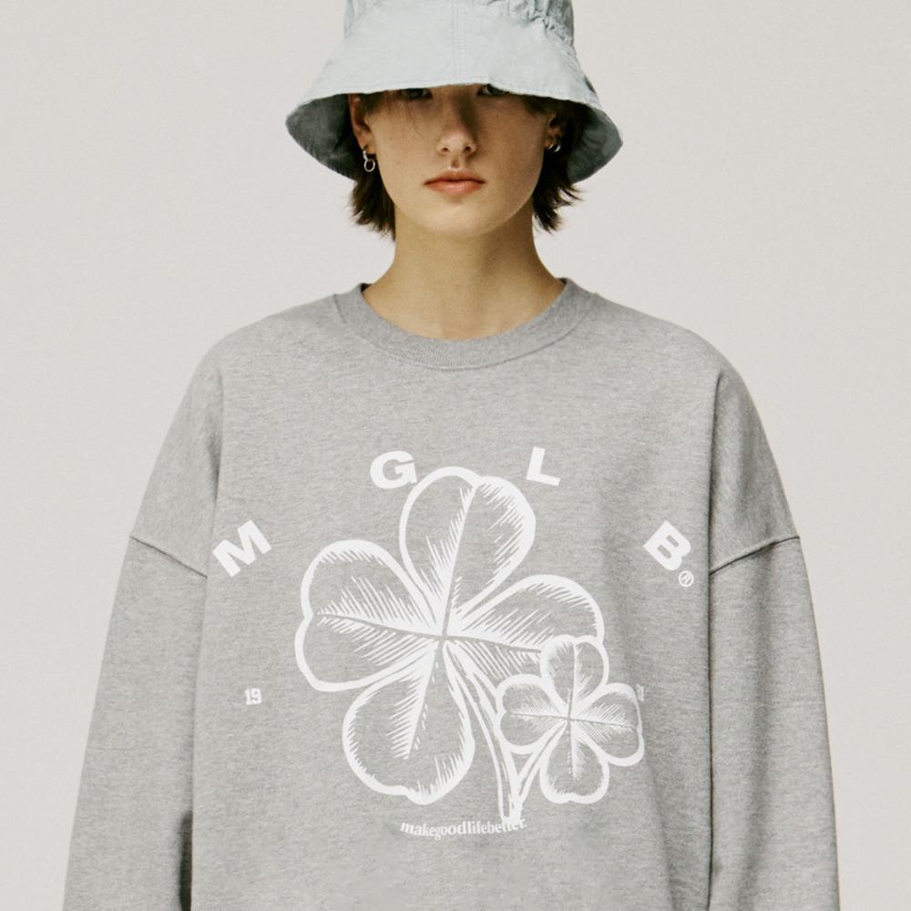 클로버 시그니쳐 스웨트 셔츠 (멜란지그레이)