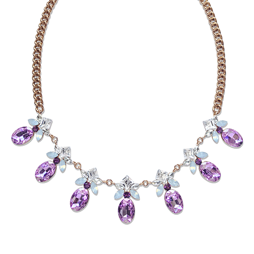 Fruity Violet Gold Necklace