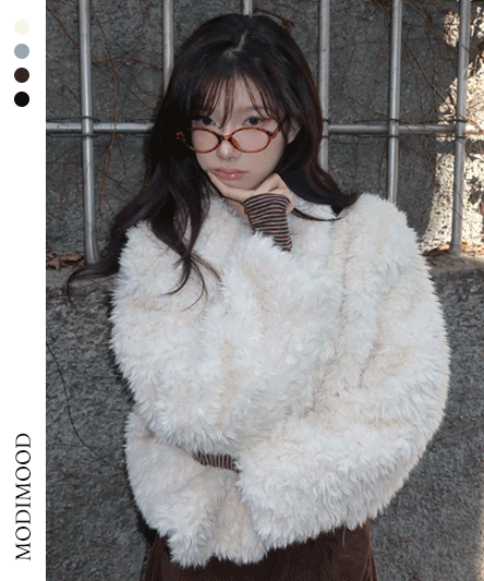 [문의폭주🤎] 로베 퍼 카라 숏 자켓 - 4color