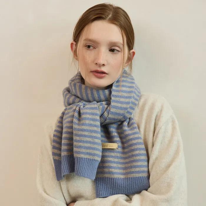 Minor stripe long muffler - 6color