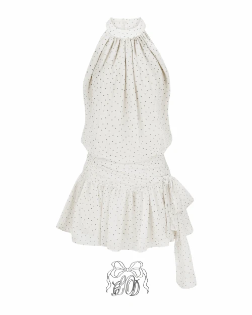 [♡MADE♡] cissy halter dot low strap ops