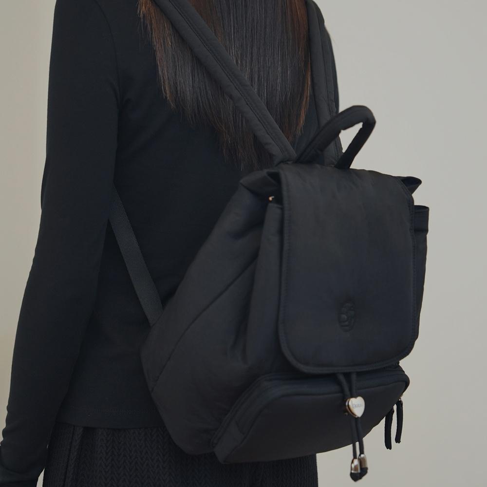 love bell padded backpack (black)