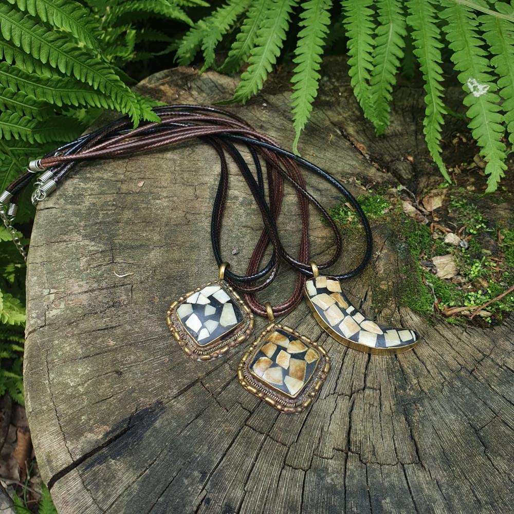 인디아 빈티지 원석팬던트 목걸이 히피 악세사리