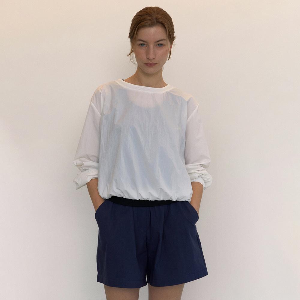 sheer blouson mtm (ivory)