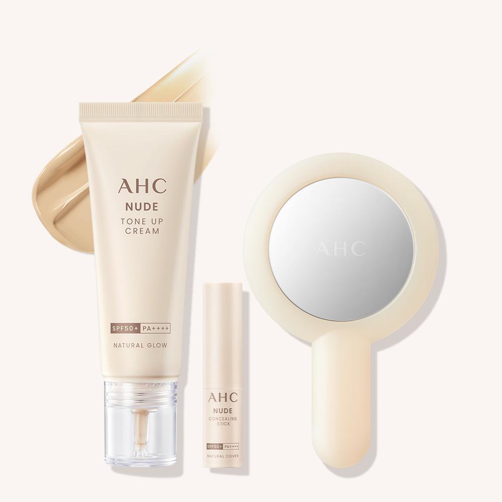 [단독/NEW] AHC 누드 톤업크림 40ml+컨실링 스틱 3.5g+누드거울