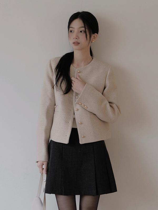 슬로우앤드 [오늘출발🚚/무료배송] #SLOWMADE. 드엘 노카라 울숏코트- 2 color