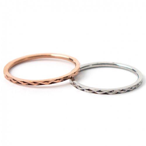 [남녀공용] 써지컬스틸 빗살무늬 데일리 링 / GBSR-036