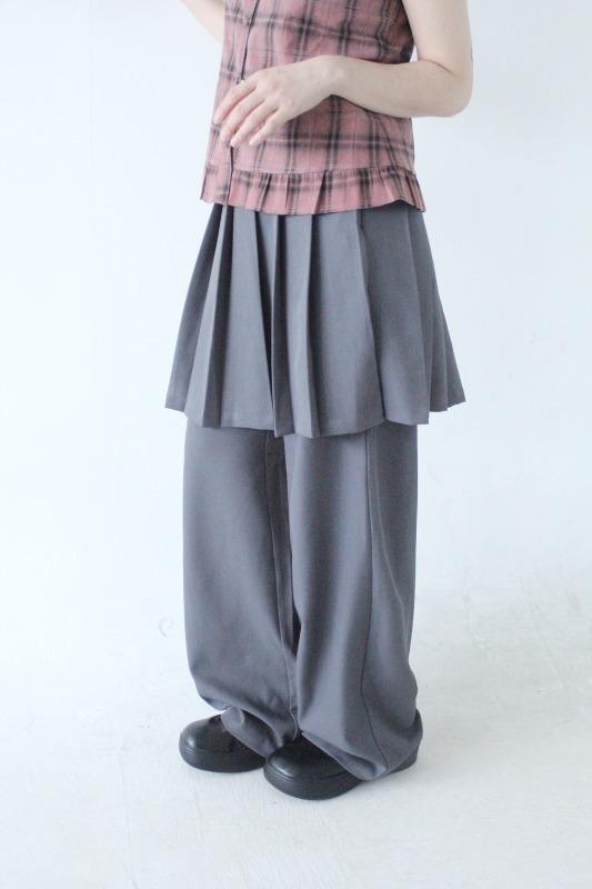 pleat skirt slacks (2color)