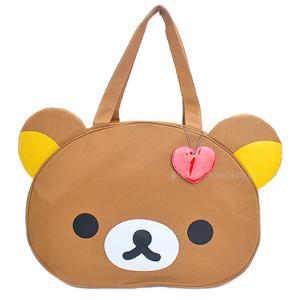 리락쿠마 캐릭터 왕얼굴 숄더 토드 여행 피크닉 보조 소풍 가방 백