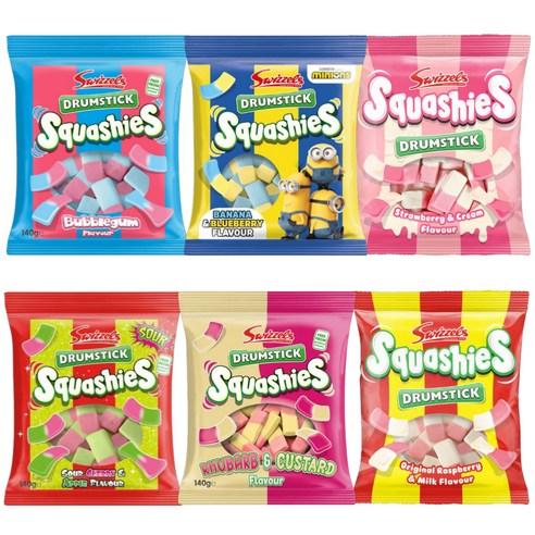 스위즐스 드럼스틱 스쿼시 젤리 6종 스웨덴 캔디, 120g, 6개 - 츄잉젤리 | 쿠팡
