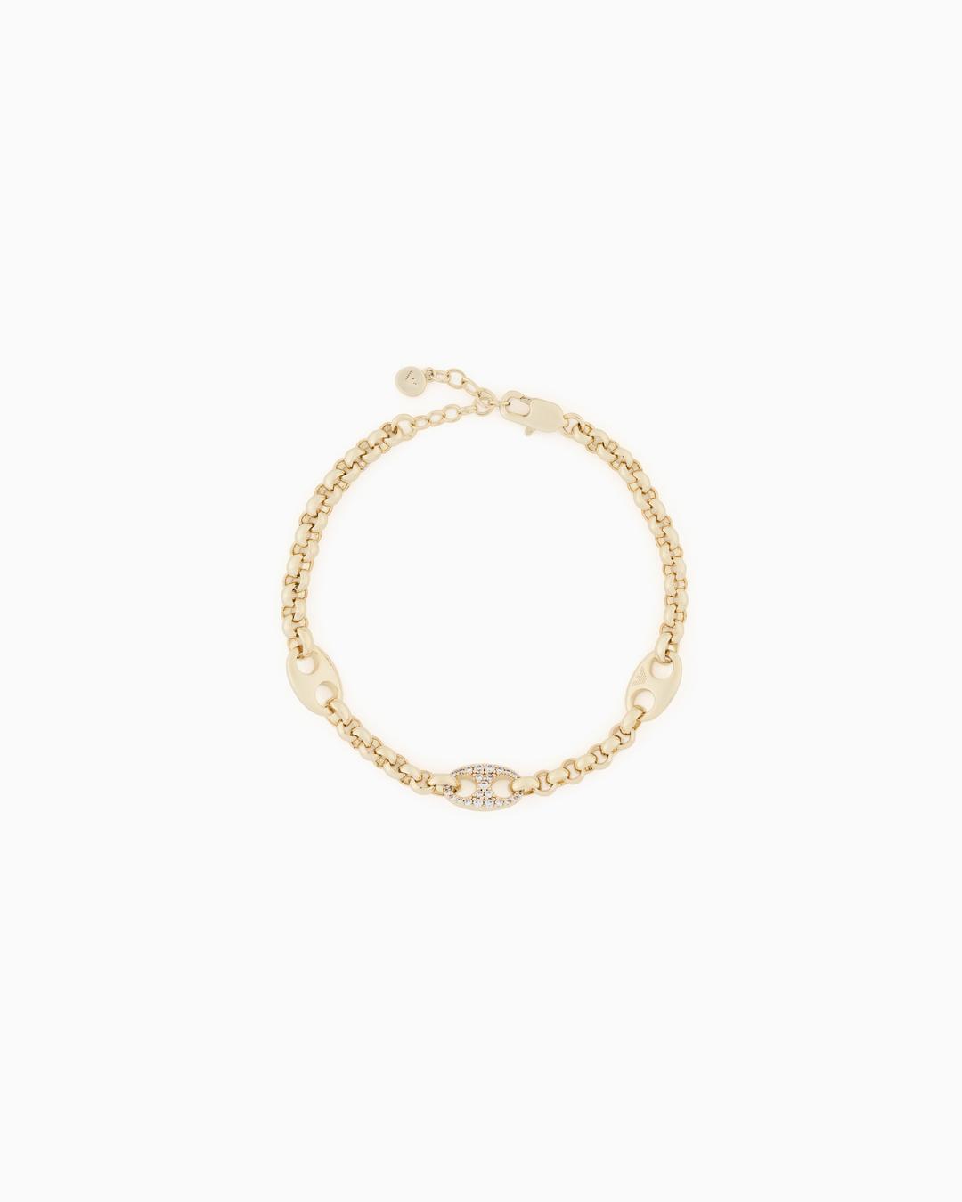 골드톤 브라스 스테이션 팔찌