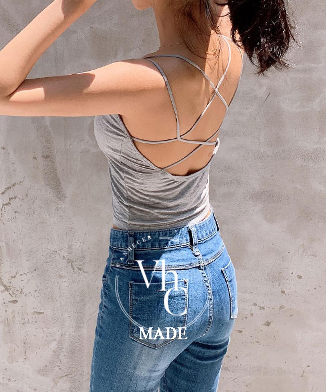 반해써 반해MADE; 누적판매량 1만장! 캡내장 백리스 크로스 끈나시 (브라탑/슬리브리스/패드나시/기본나시/나시탑) T#YW111