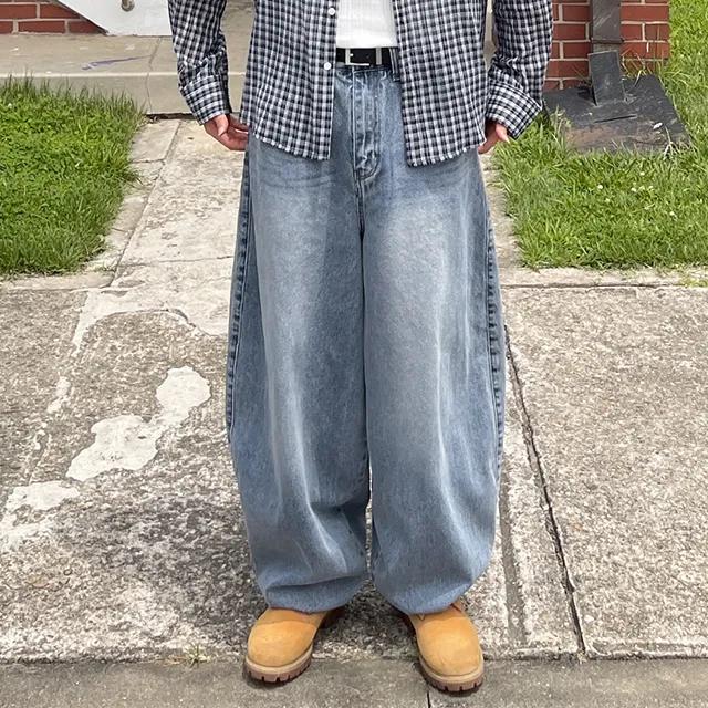 샌드 워싱 리얼 벌룬핏 와이드 데님 (3 color)