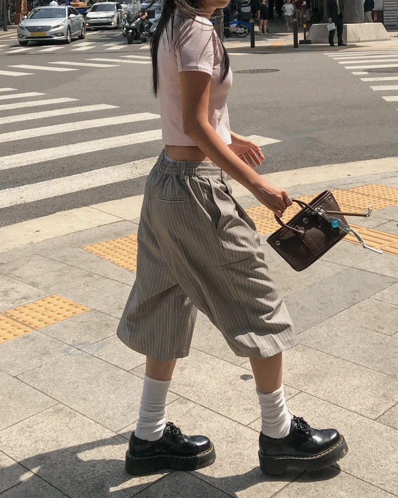 [MD PICK!] TOMBOY STRIPE BERMUDA PT (UNISEX)